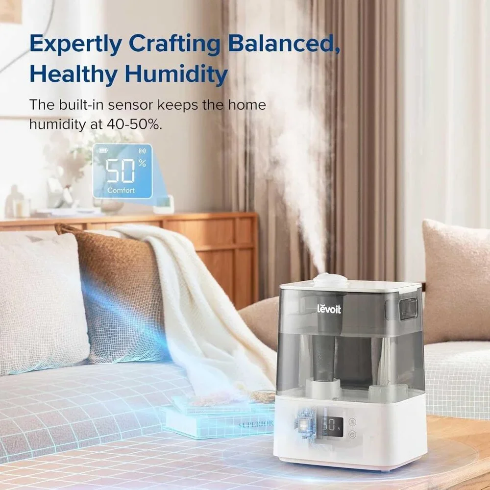 Smart Humidifiers for Bedroom Large Room Home,6L Cool Mist Top Fill Essential Oi - Picture 2 of 9